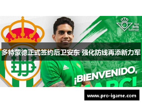 多特蒙德正式签约后卫安东 强化防线再添新力军